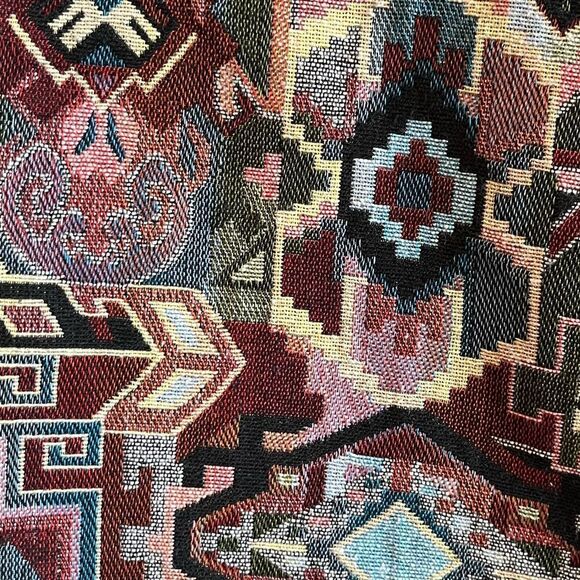 Vintage multi print coastal cowgirl tapestry vest - Picture 4 of 8